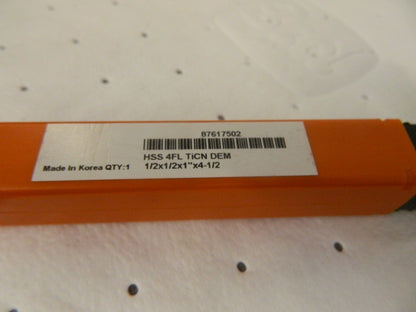 HERTEL Square End Mill: 1/2 Dia 4 Fl HSS EF99921327