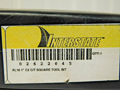Interstate Turning Single Point Tool Bits 1" x 1" AL16 Grade CS2 Qty 2