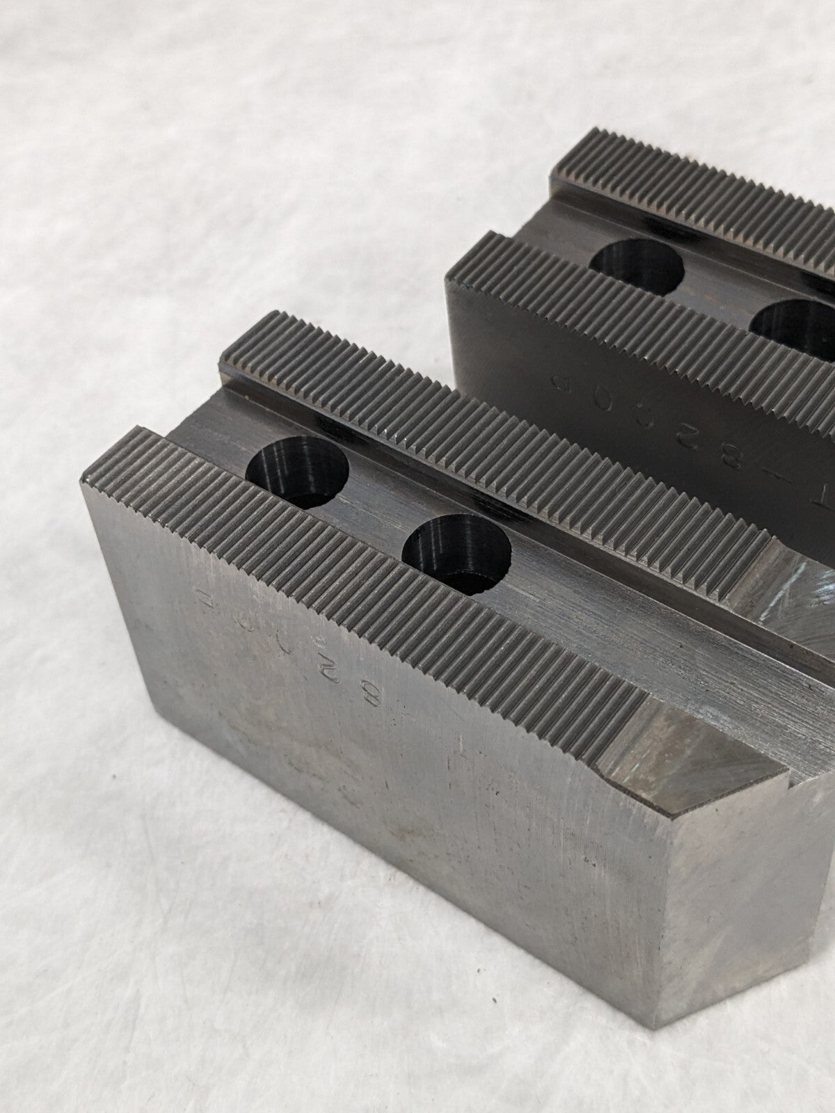 Soft Jaws, Steel Pointed 1.5MM X 60° Serrations, 8" Chuck, Set of 2 KT-8200