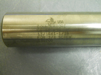 Fastcut Tool Piloted Counterbore 13/16" x 1"  x 8-13/16" HSS #56261