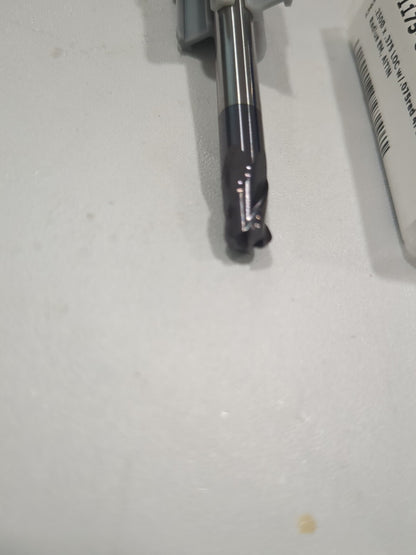 HARVEY TOOL Corner Radius End Mill: 1/4" Dia 4fl solid carbide 941175-C3