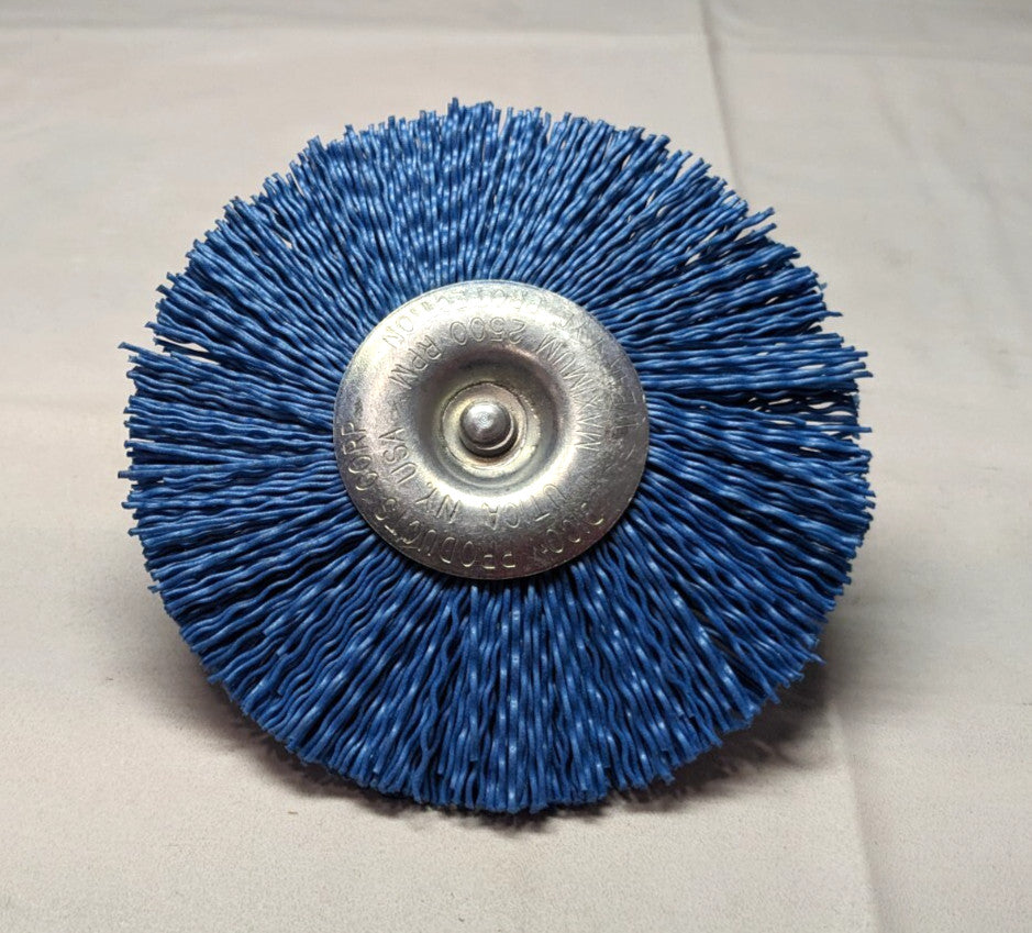 DICO Wheel Brush  4" Dia  3/8" Thick  1/4" Shank   240 Grit   *QTY 5*   7200043