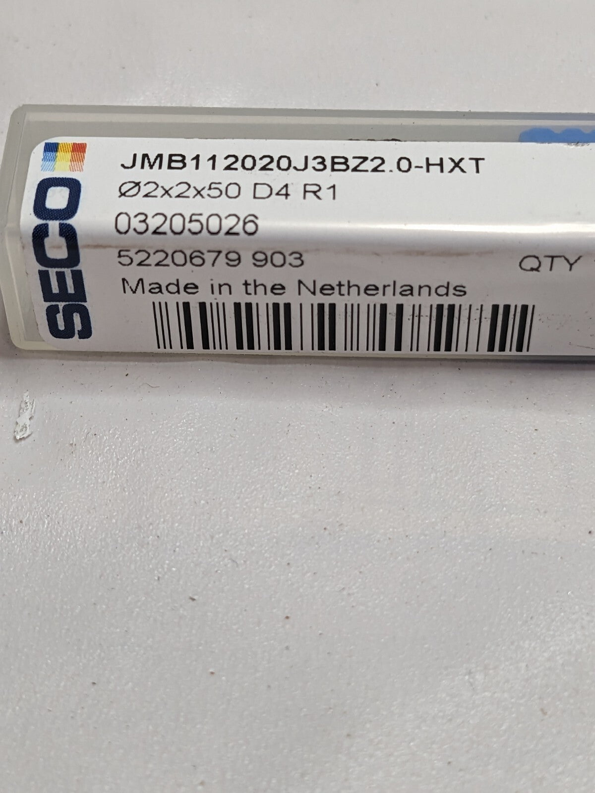 SECO Ball End Mill: 0.0787" Dia, 2 Flute, Solid Carbide 03205026
