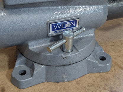 Wilton Mechanics Pro Bench Vise w/ Swivel Base 8" Jaw Width 8-1/2" Opening