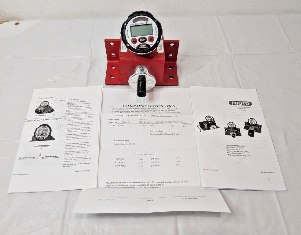 Proto Electronic Torque Tester 3/8" Drive 5-50 Ft-Lb J6474 PARTS/REPAIR