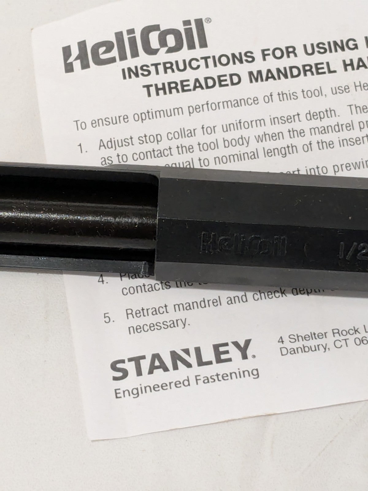 HELI-COIL Thread Insert Hand Installation Tool: 1/2-20 7552-8