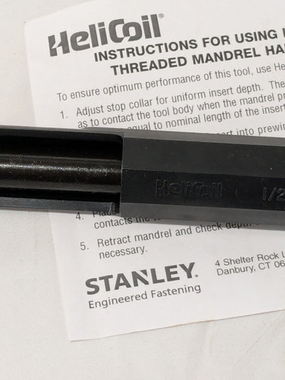 HELI-COIL Thread Insert Hand Installation Tool: 1/2-20 7552-8