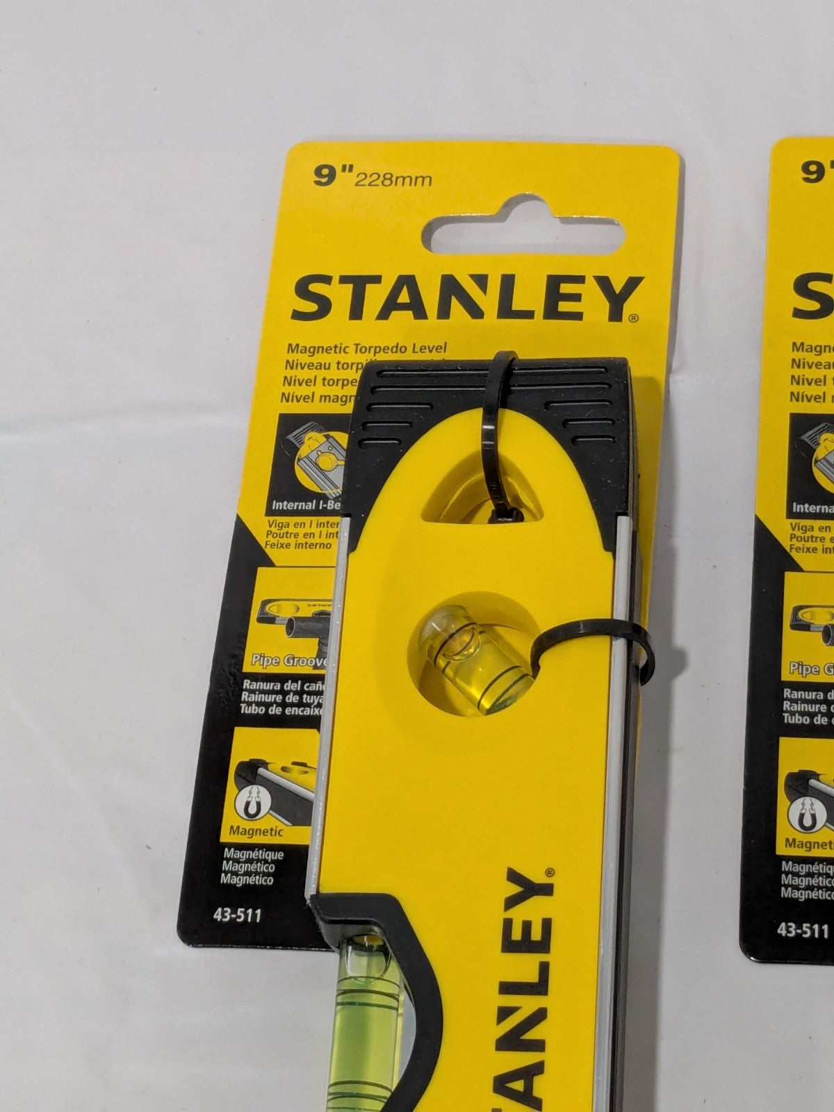Stanley Magnetic 9" Long 3 Vial Torpedo Level Qty 3 43-511