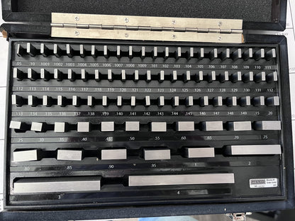 IMGAGES  Gage Block Set: 0.05 to 4'' Range, 81 Pc, Economy Grade, Steel 630-4115