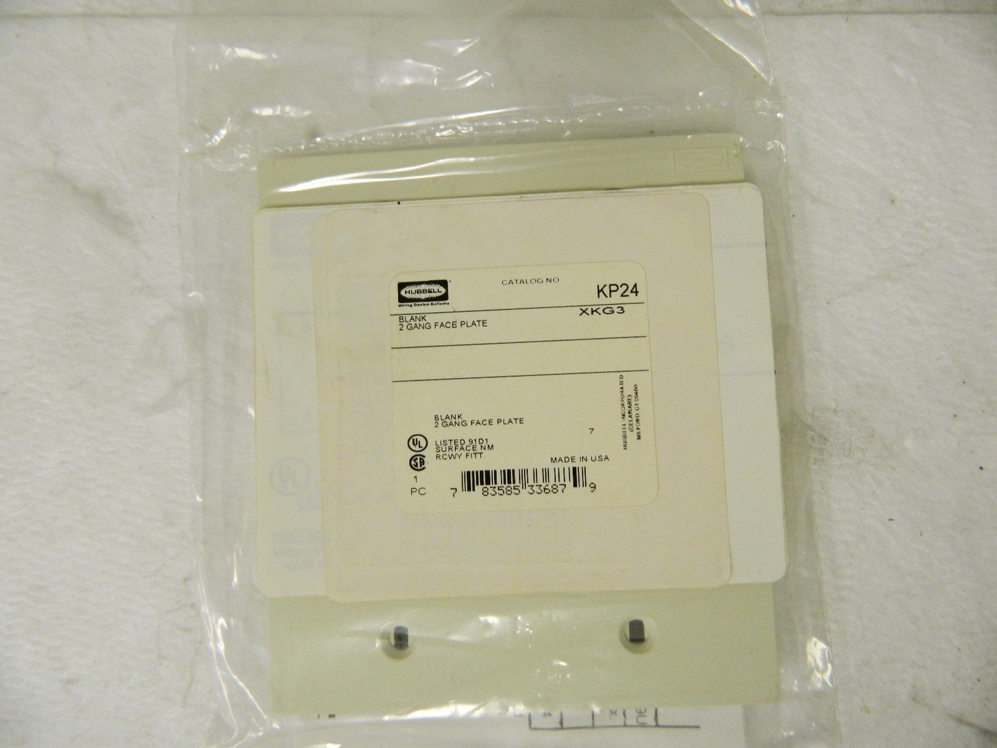 Hubbell Wiring Device Kellems Square Raceway Plate 8 Pack #KP24