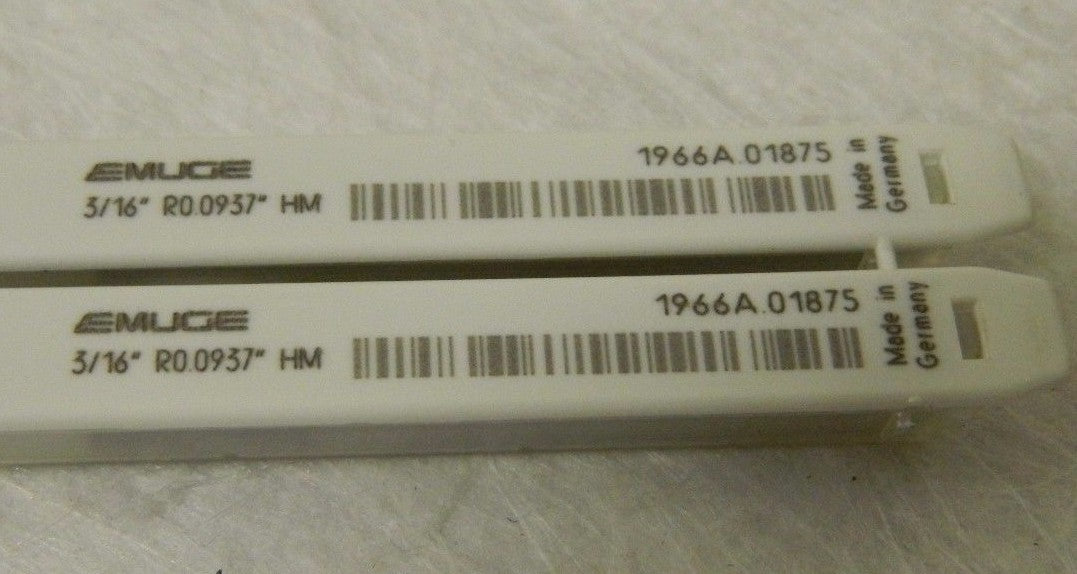 Emuge Carbide Semi-Bottoming Tap HSS 3/16" x 1/2" x 2"  2 Pack 1966A.01875