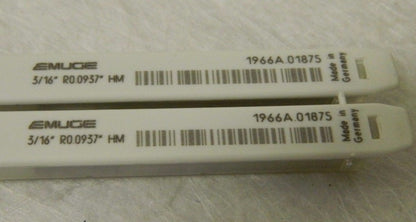Emuge Carbide Semi-Bottoming Tap HSS 3/16" x 1/2" x 2"  2 Pack 1966A.01875