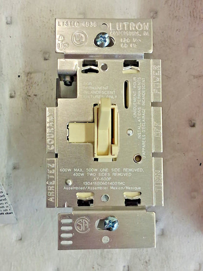 Lutron Ariadni Magnetic Low Voltage Dimmer Switch 3 Way Toggler AYLV-603P-WH