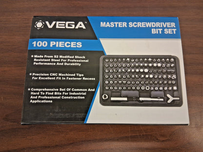 Vega Industries Screwdriver Insert Bit Set VHS100A