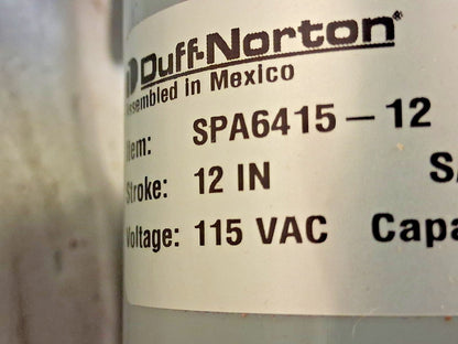 Duff-Norton Linear Electromechanical Actuator PARTS/REPAIR SPA6415-12