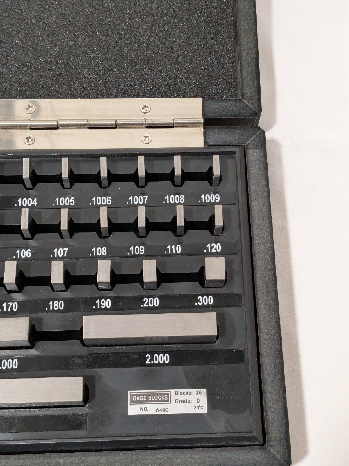 SPI Gage Block Set: 0.05 to 4'' Range, 36 Pc, Steel 30-914-6