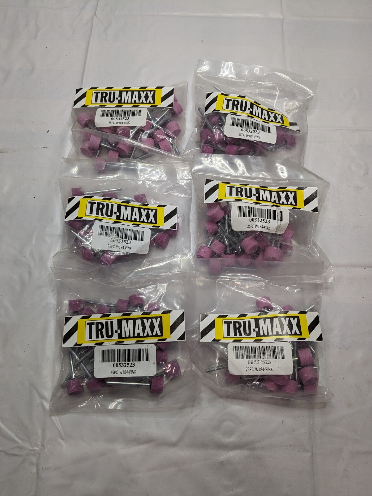 Tru-Maxx Mounted Point: 3/8" Thick, 1/8" Shank Dia, 80G Qty 150 W184-P-26317