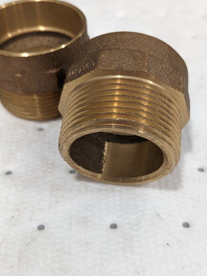 NIBCO Drain, Waste & Vent Hex Adapter: 1-1/2 x 1-1/4" Fitting Qty 2 E030600