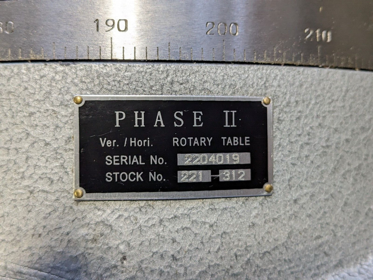 Phase II Rotary Table 12"  Diameter 4MT Hori / Vert 221-312 Parts / Repair