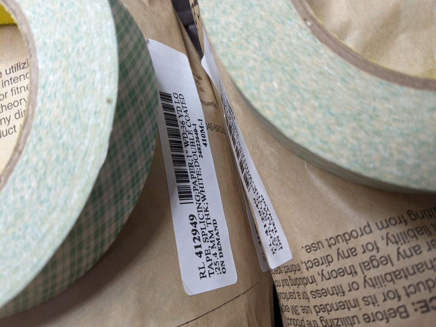 3M Paper Tape: 1" x 36 yd Long, 5 mil Thick, Rubber Adhesive Qty 24 7000049274