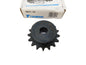 Tsubaki Finished Bore Sprocket 17 Tooth 1/2" Chain Pitch Chain Size 40B17F-5/8