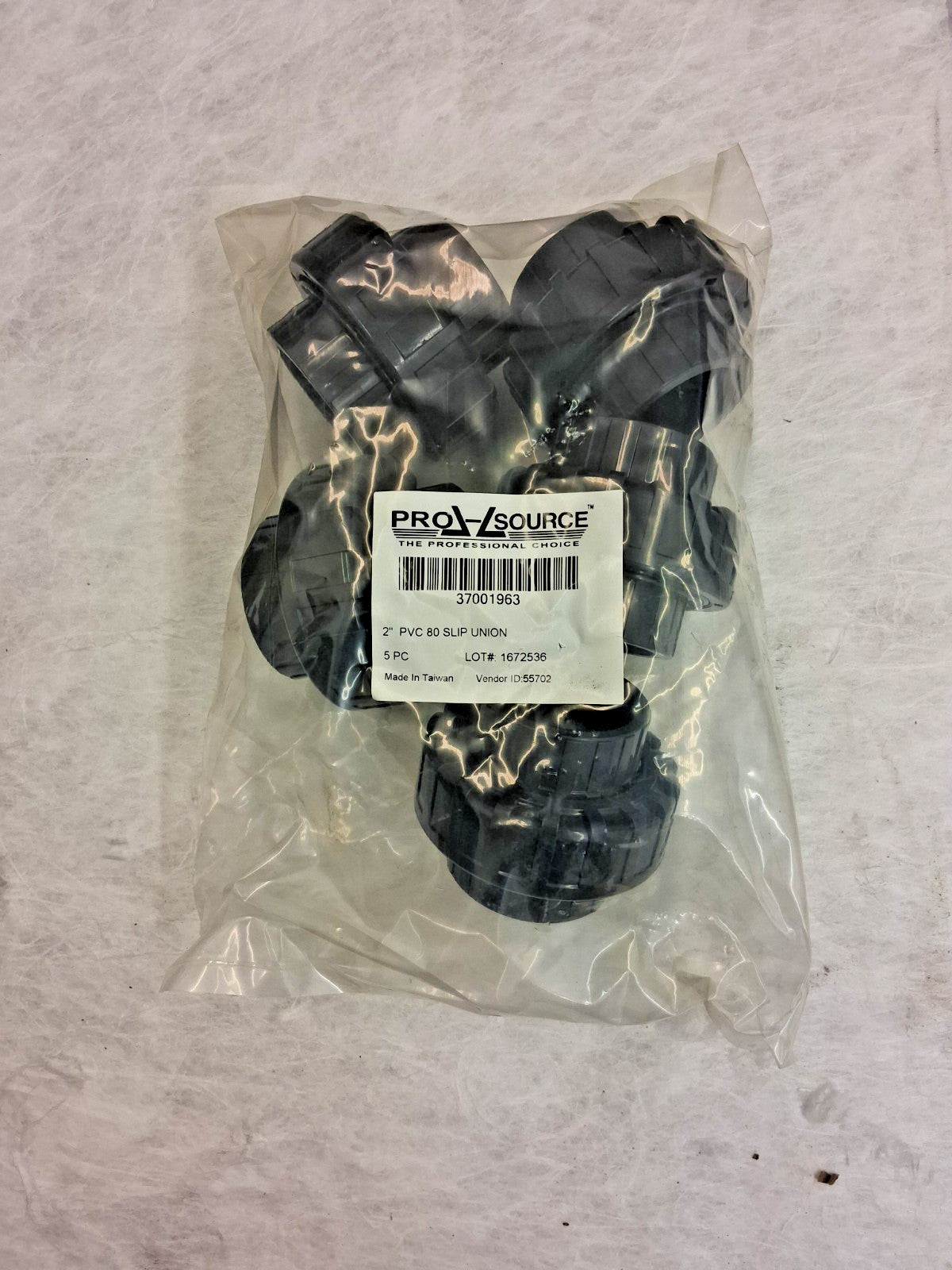 Pro-Source 2" PVC Plastic Pipe Union With EPDM O-Ring QTY5 37001963