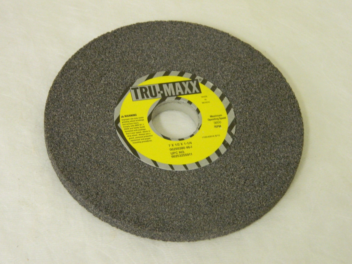 Tru-Maxx 46 Grit Coarse Grinding Wheel 7"x1/2"x1-1/4" 3600 Rpm Qty 2 66253255911