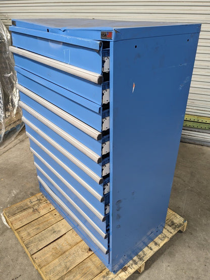 Lista 10 Drawer Modular Storage Cabinet 59 x 40 x 22 Steel Blue PARTS / REPAIR