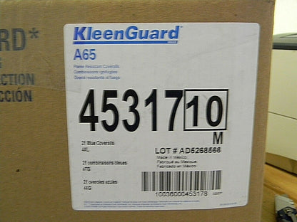 Box of 21   Kleenguard A65Blue Coveralls Size 4XL. FREE SHIP SHIPS TODAY