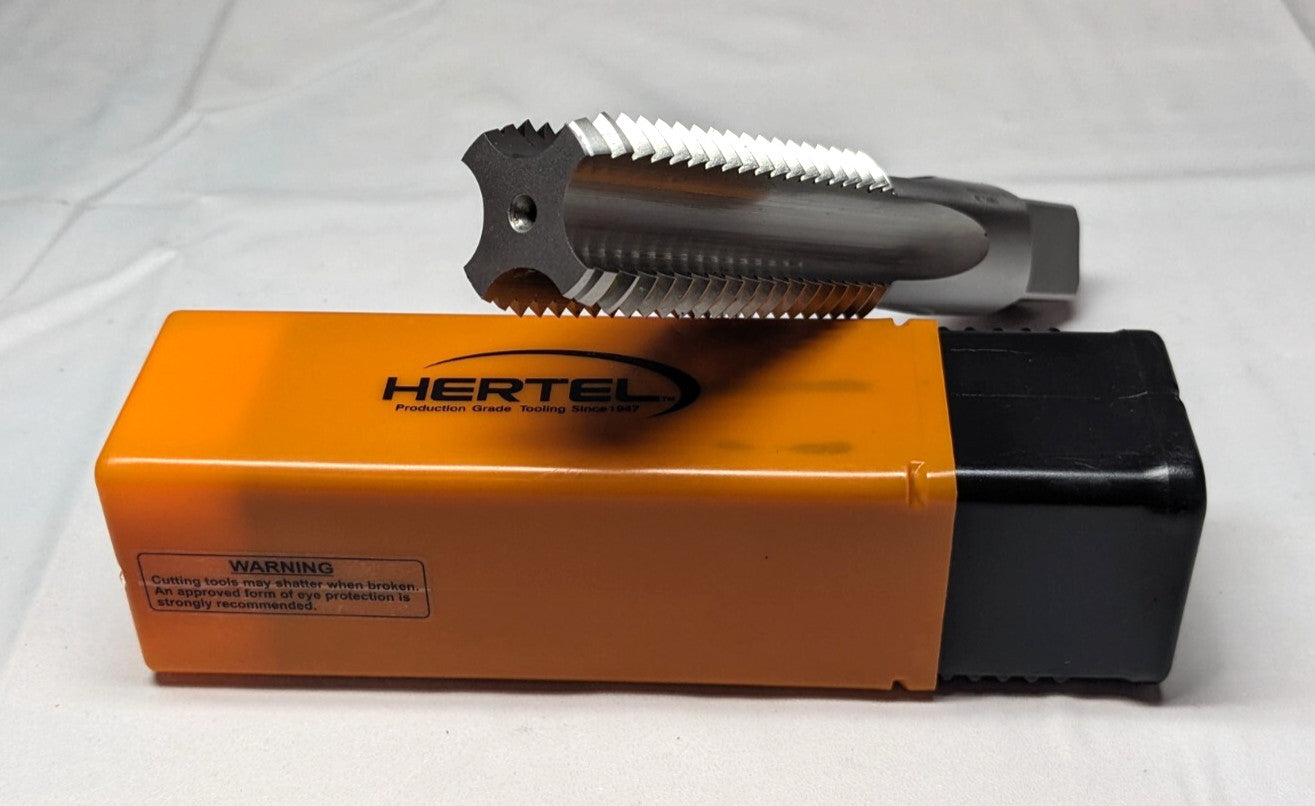 HERTEL  Straight Flute Tap 1-1/8-7 UNC  4 FL  Bottoming Chamfer  3B K008650AS
