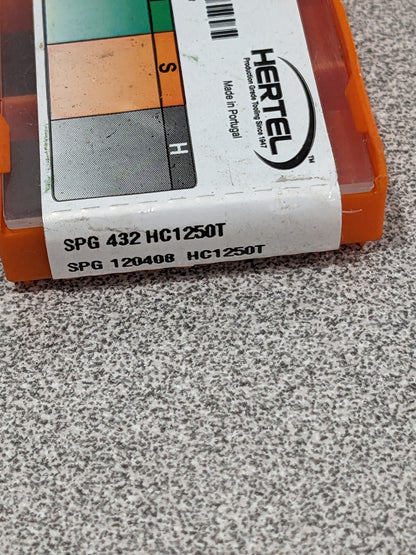 HERTEL Turning Insert: SPG432 HC1250T, Solid Carbide Qty 10 1002376