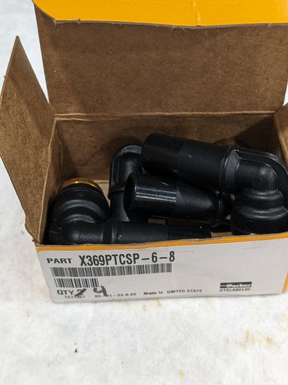 PARKER Push-To-Connect Plug-in Tube Fitting: 3/8 x 1/2" OD Qty 4 369PTCSP-6