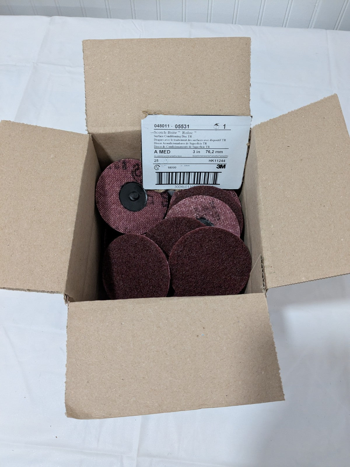 3M Quick-Change Disc Roloc TR 3" Dia Silicon Carbide Non-Woven Qty 25 7000000755