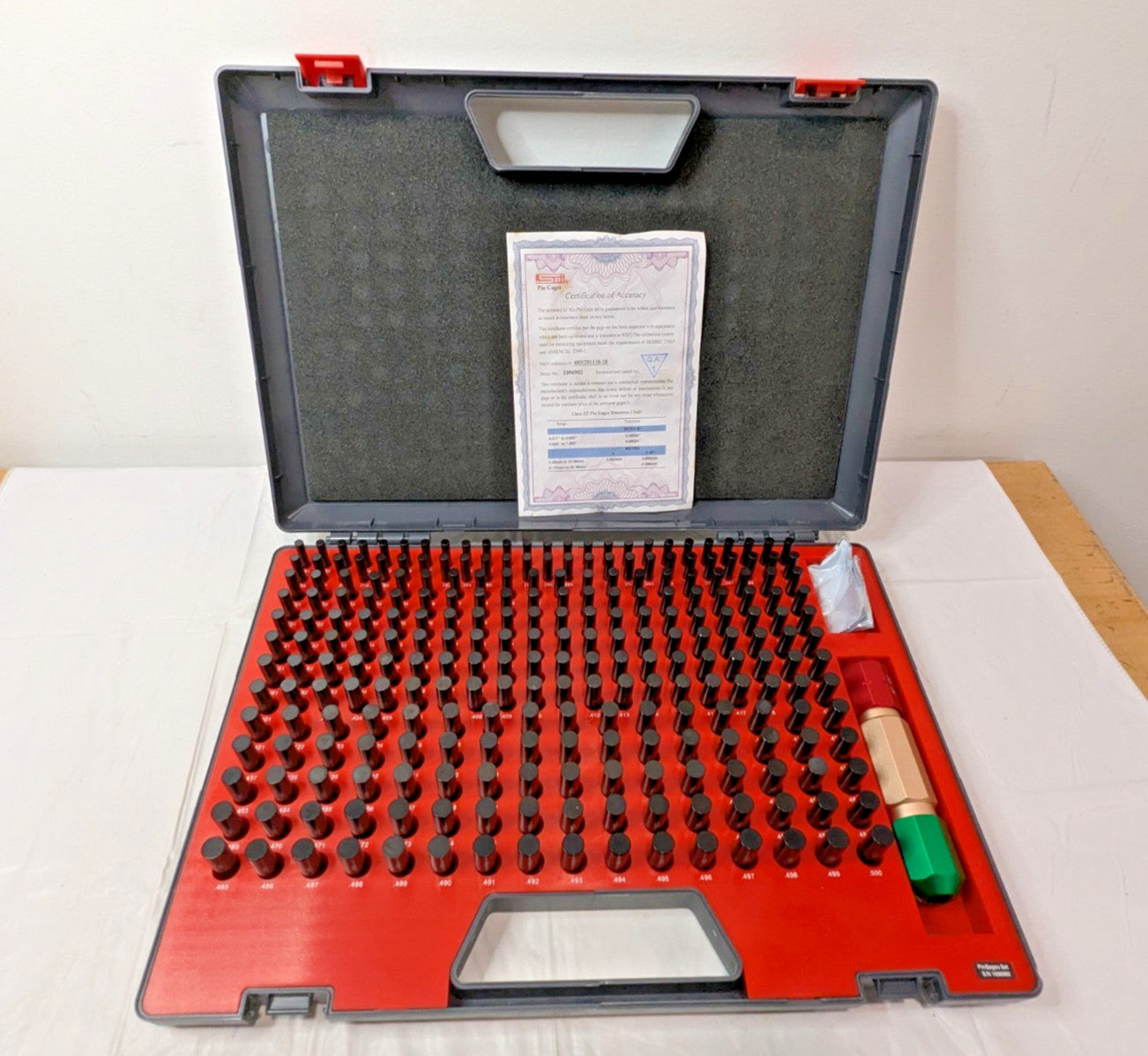 SPI 250 Piece Plug Gage Set 0.251" to 0.500" Range Class ZZ Plus 22-156-4