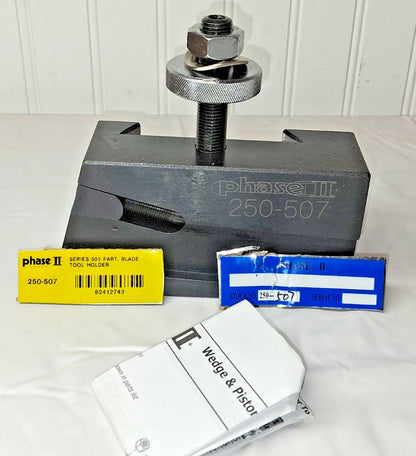Phase II Lathe Tool Post Holder Series DA #7 Universal Parting Blade 250-507
