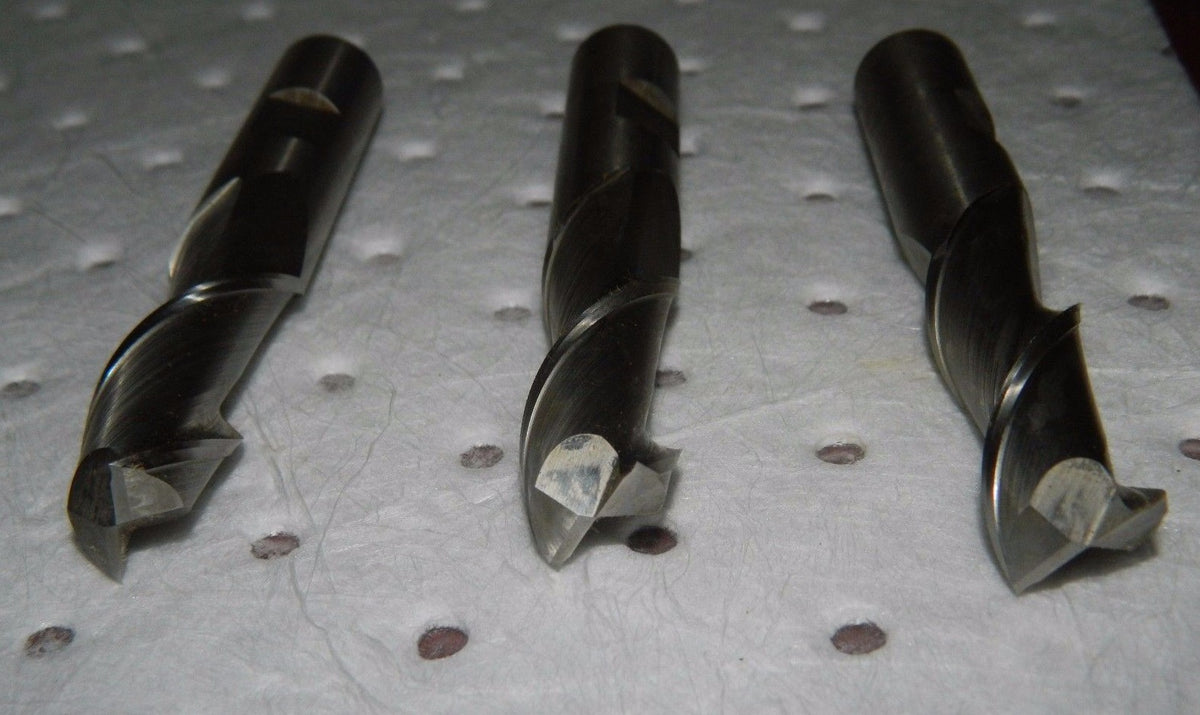 Melin Cobalt Premium End Mills 2FL 5/8" X 5/8" X 3-3/4" CC 3 Pack