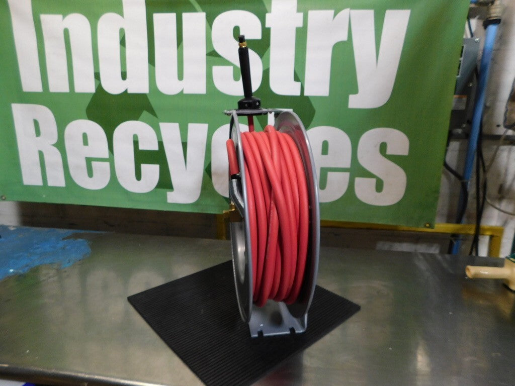 PRO-SOURCE Hose Reel with Hose: 3/8"IDx75' Spring Retractable 2810037510PRO