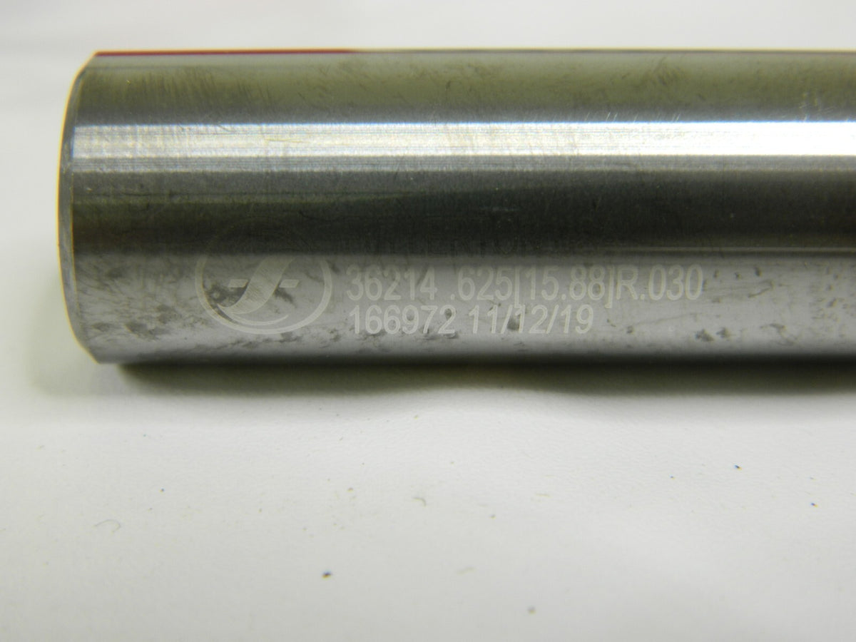 Fullerton 5/8" Corner Radius End Mill RH Spiral 9 FL 36214