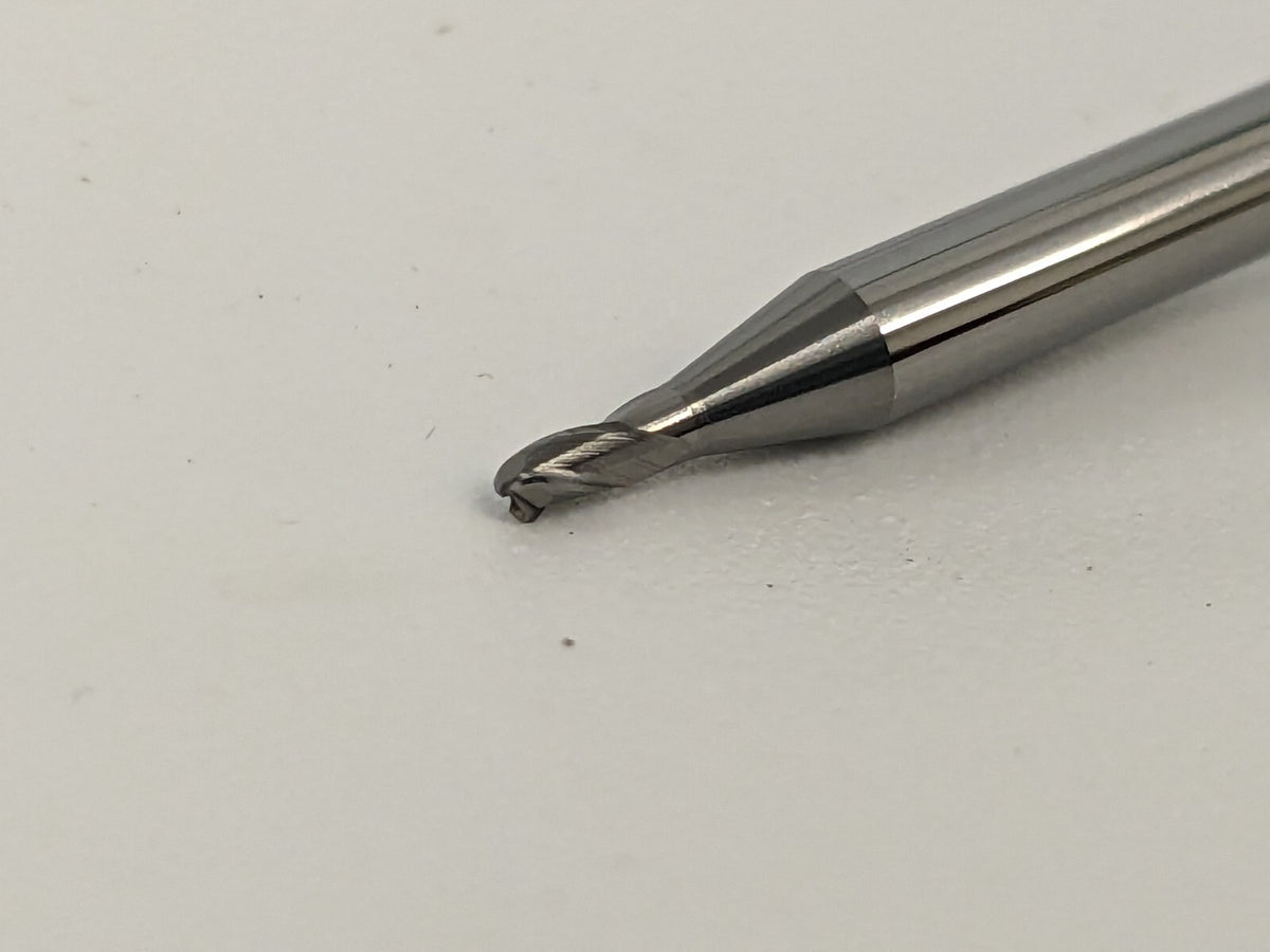ACCUPRO Ball End Mill 0.055 Dia, 0.082 LOC 3 Fl Solid Carbide 14883953