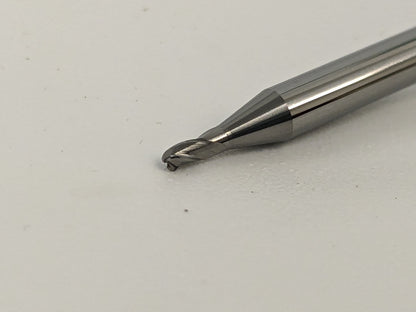 ACCUPRO Ball End Mill 0.055 Dia, 0.082 LOC 3 Fl Solid Carbide 14883953