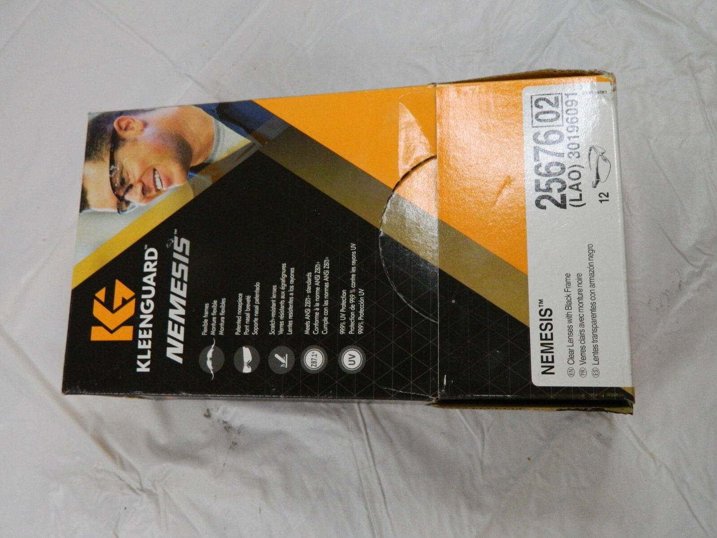 KLEENGUARD Safety Glass 12pk Scratch-Resistant Polycarbonate, Clear Lenses 25676