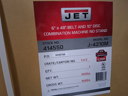Jet F/Bench Grinder & Sander MTL Dust Collection Stand 414800