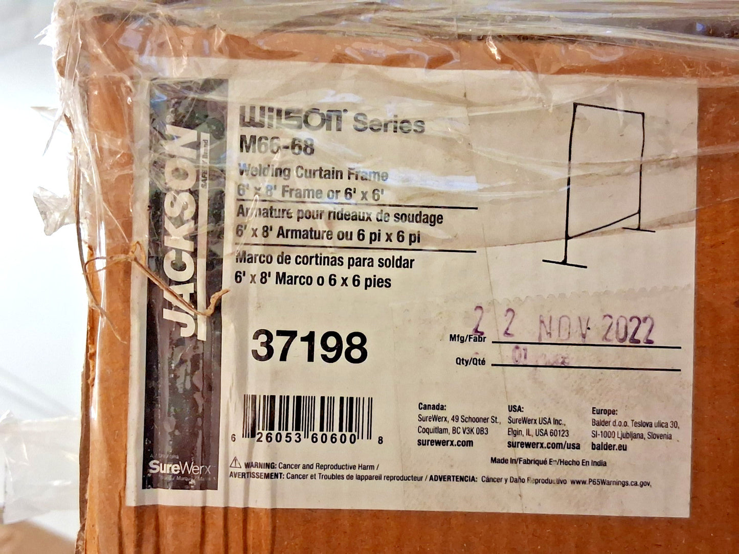 Wilson Industries Adustable Modular Welding Curtain Frame Only 37198