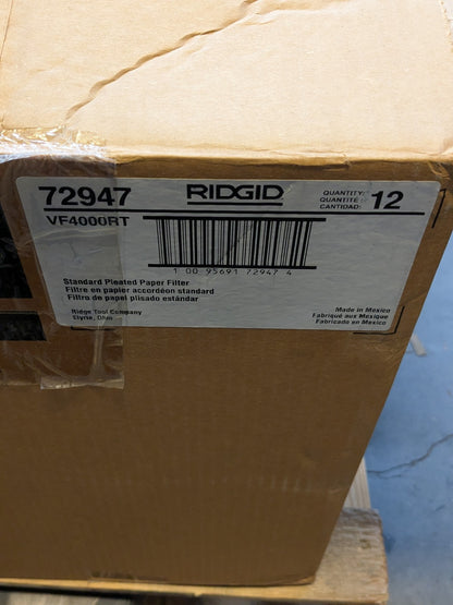RIDGID 1-Layer Cartridge Filter VF4000 Wet Dry Vacuums Qty 12 72947