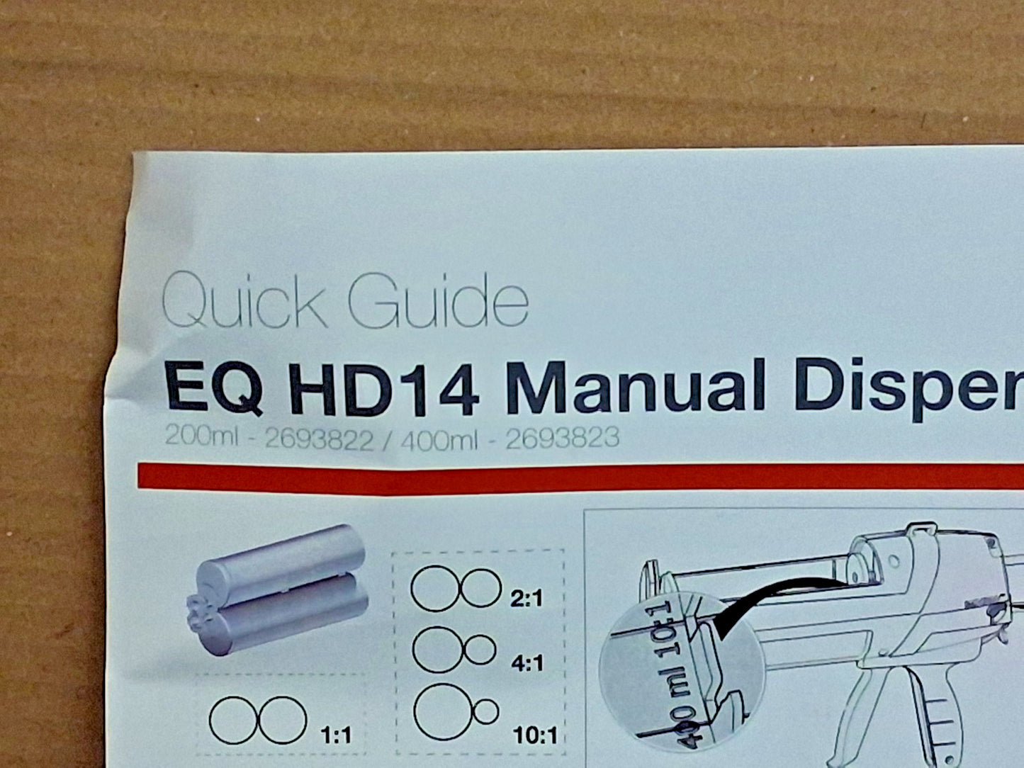 Loctite Multiple Ratio Two-Part Applicator EQ-HD14 For 400mL Cartridge 2693823