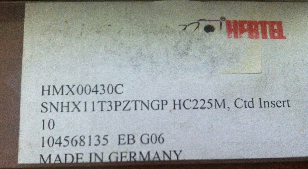 Hertel Carbide Milling Inserts HMX00430C SNHX11T3PZTNGP HC225M Qty 7 81545022