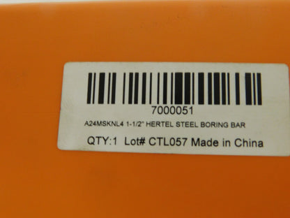 Hertel A-MSKN Indexable Boring Bar 14" OAL 1.76" Min Bore Diam 7000051