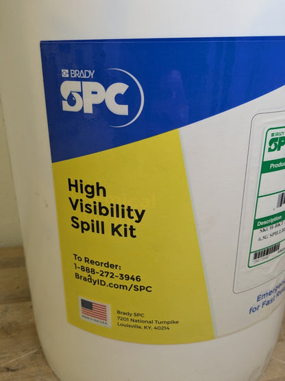 Brady SPC High Visibility Chemical Spill Kit 6.5 Gallon Bucket SKCH-BKT