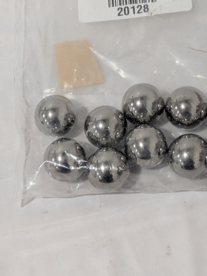 Chrome Steel Ball: 1" Diam., Grade 25, 62 to 66 C Hardness 10 Pack 20128