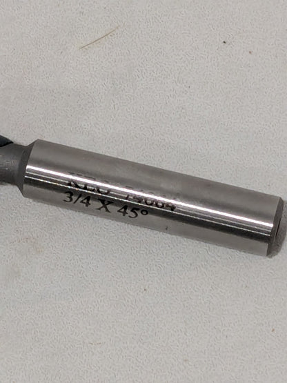 Keo Dovetail Cutter: 45º, 3/4" Cut Dia, 1/4" Wide, Carbide Tipped 929-000-063